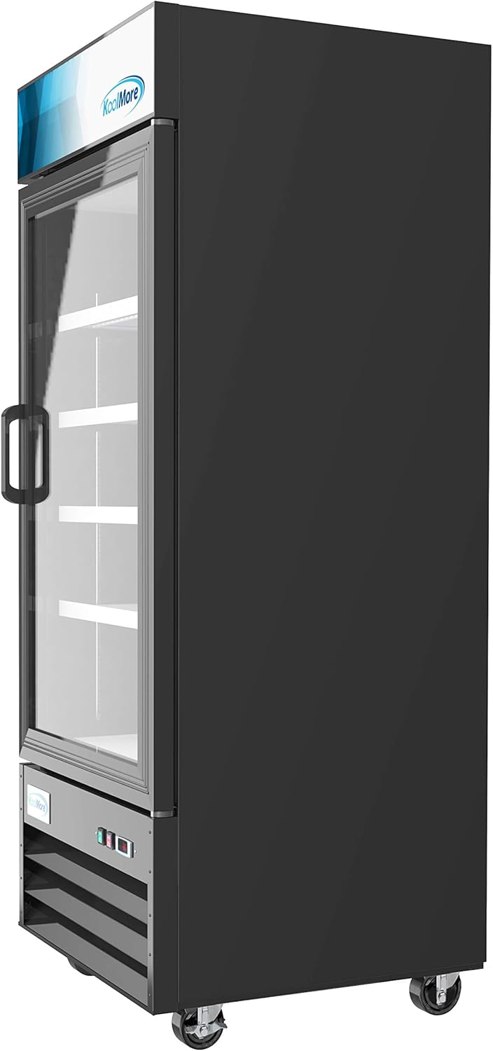 KoolMore MDR-1GD-23C Commercial Glass 1 Door Display Refrigerator Merchandiser - Upright Beverage