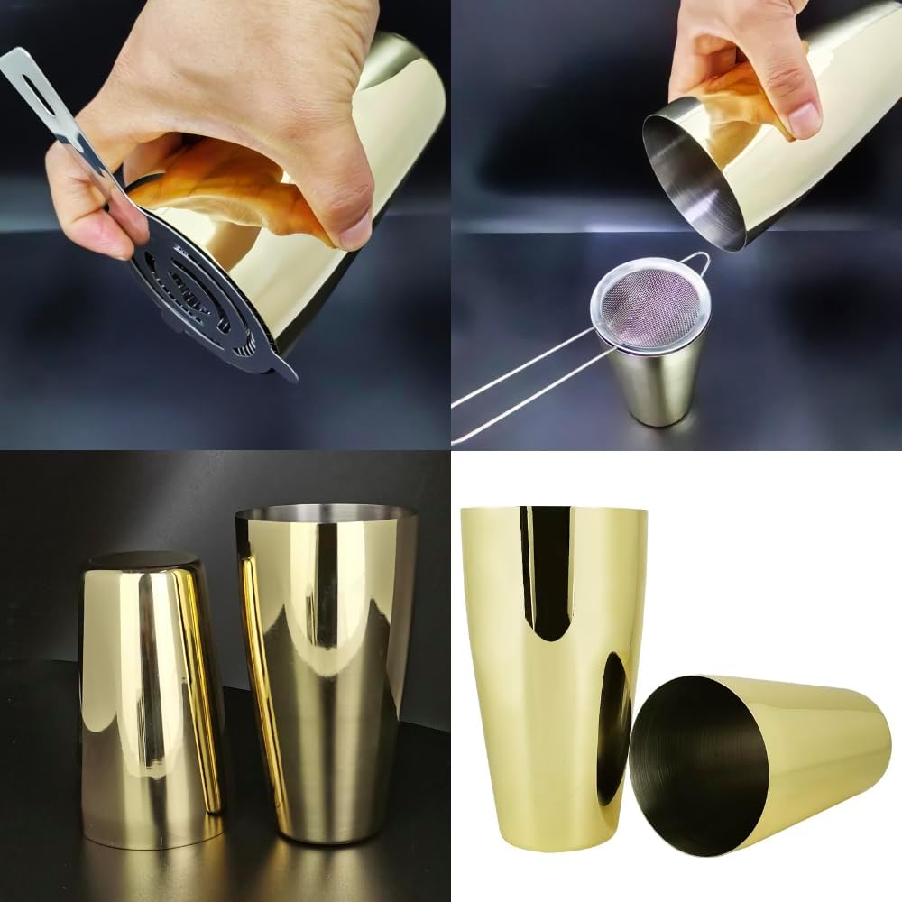 22-Piece Cocktail Shaker Set, 25/20oz Bartender Kit, Bartending Stainless Steel Bar Tools Sets for