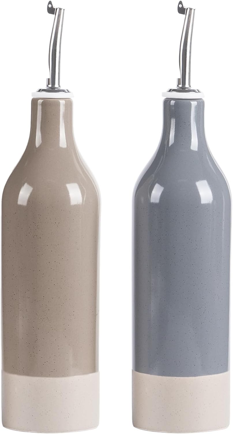 famiware Milkyway 16oz Ceramic Olive Oil Dispenser Bottle, Olive Oil and Vinegar Dispenser Bottle