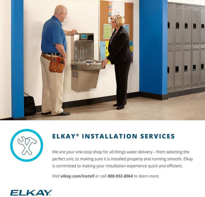 Elkay EZS8WSLK ezH2O Bottle Filling Station with Single ADA Cooler Non-Filtered Refrigerated Light