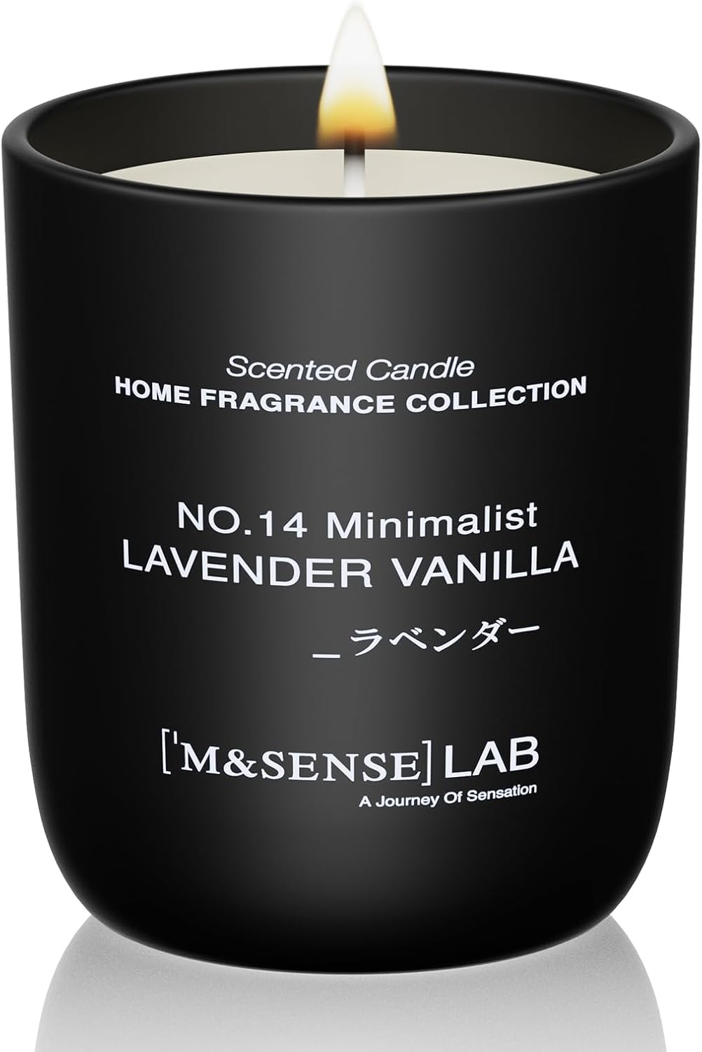 M&SENSE Natural Soy Candle| Lavender Vanilla | 5.3 oz | Minimalist Scented Candle for Relaxation