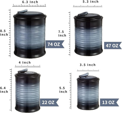 Nihow Ceramic Food Storage Jar Sets: Container with Air Tight Ceramic Lid for