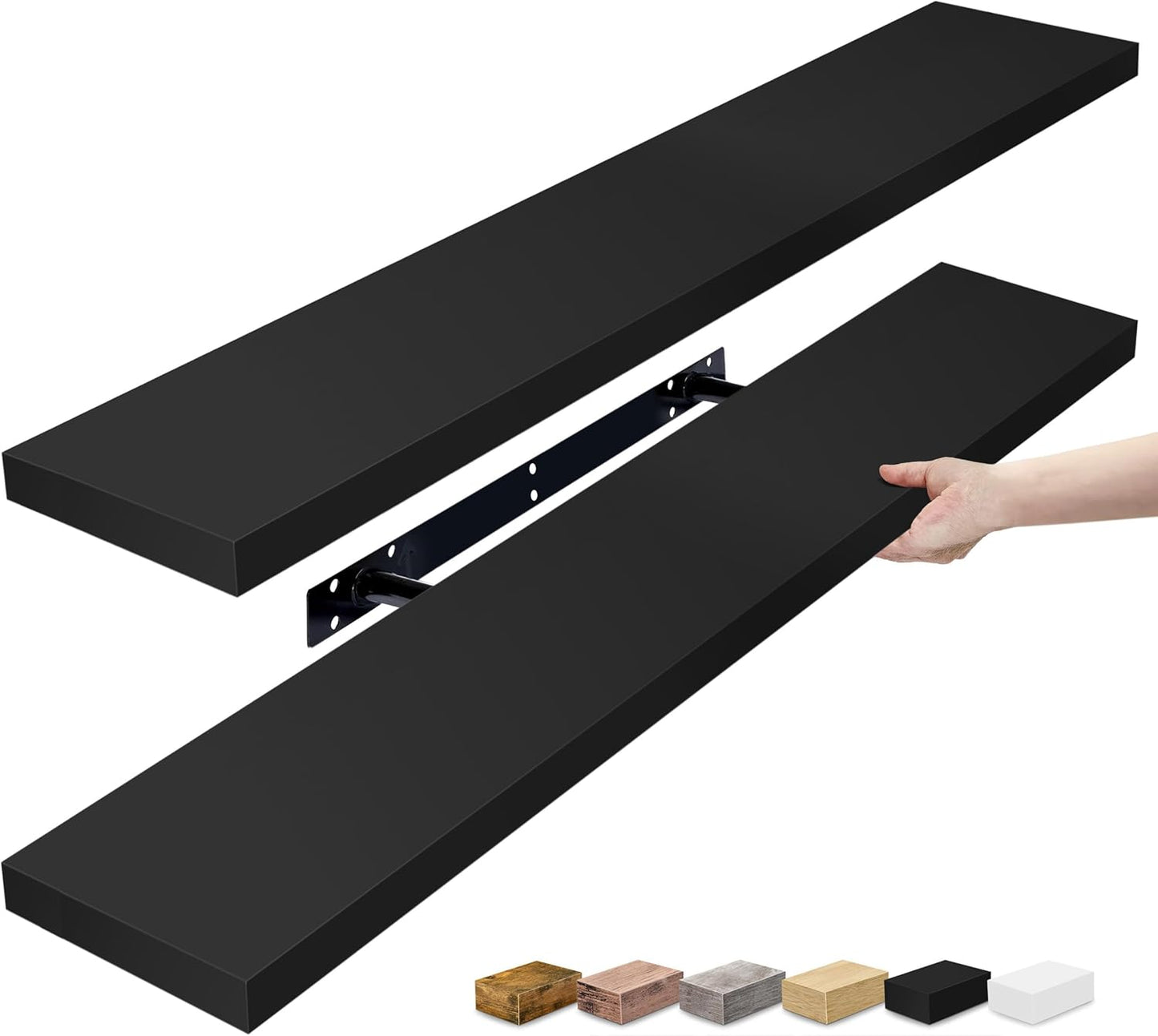 Sorbus Floating Shelves for Wall - 35 Inch Long Bathroom Shelves, Wall Decor for Bedroom, Kitchen
