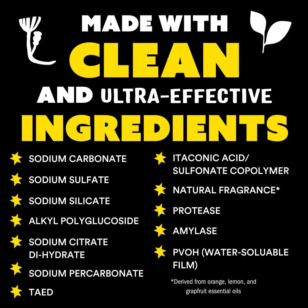 Molly's Suds Dishwasher Pods | Clean Dishwasher Detergent, Cuts Grease & Rinses Clean