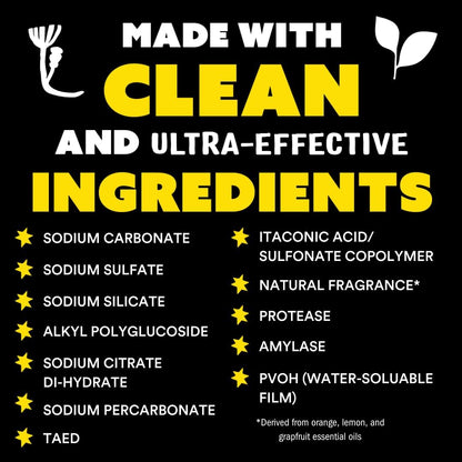 Molly's Suds Dishwasher Pods | Clean Dishwasher Detergent, Cuts Grease & Rinses Clean