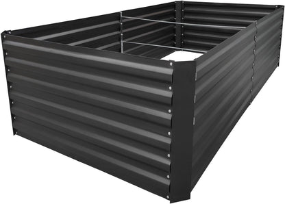 8x3x2FT Metal Raised Garden Bed Kit, Galvanized Outdoor Garden Bed Planter Box for Vegetables
