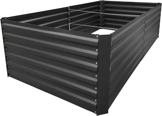 8x3x2FT Metal Raised Garden Bed Kit, Galvanized Outdoor Garden Bed Planter Box for Vegetables