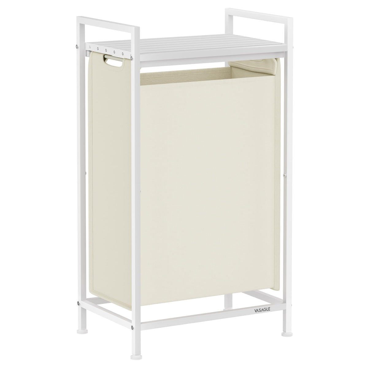 VASAGLE Laundry Hamper, Laundry Basket, Laundry Sorter with a Pull-Out and Removable Bag, Shelf
