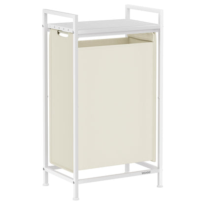 VASAGLE Laundry Hamper, Laundry Basket, Laundry Sorter with a Pull-Out and Removable Bag, Shelf