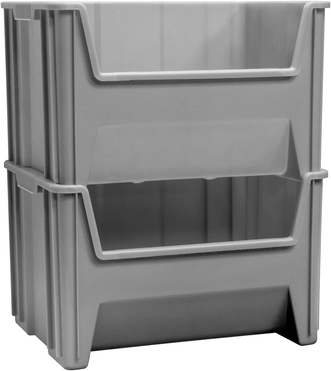 Akro-Mils 13017 Stak-N-Store Stackable Storage Bins, Heavy Duty Garage Storage Containers, Open