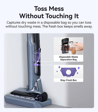 NARWAL S30 Pro Wet Dry Vacuum Cleaner with 20000Pa Suction, Cordless Vacuum Mop for Hard Floors