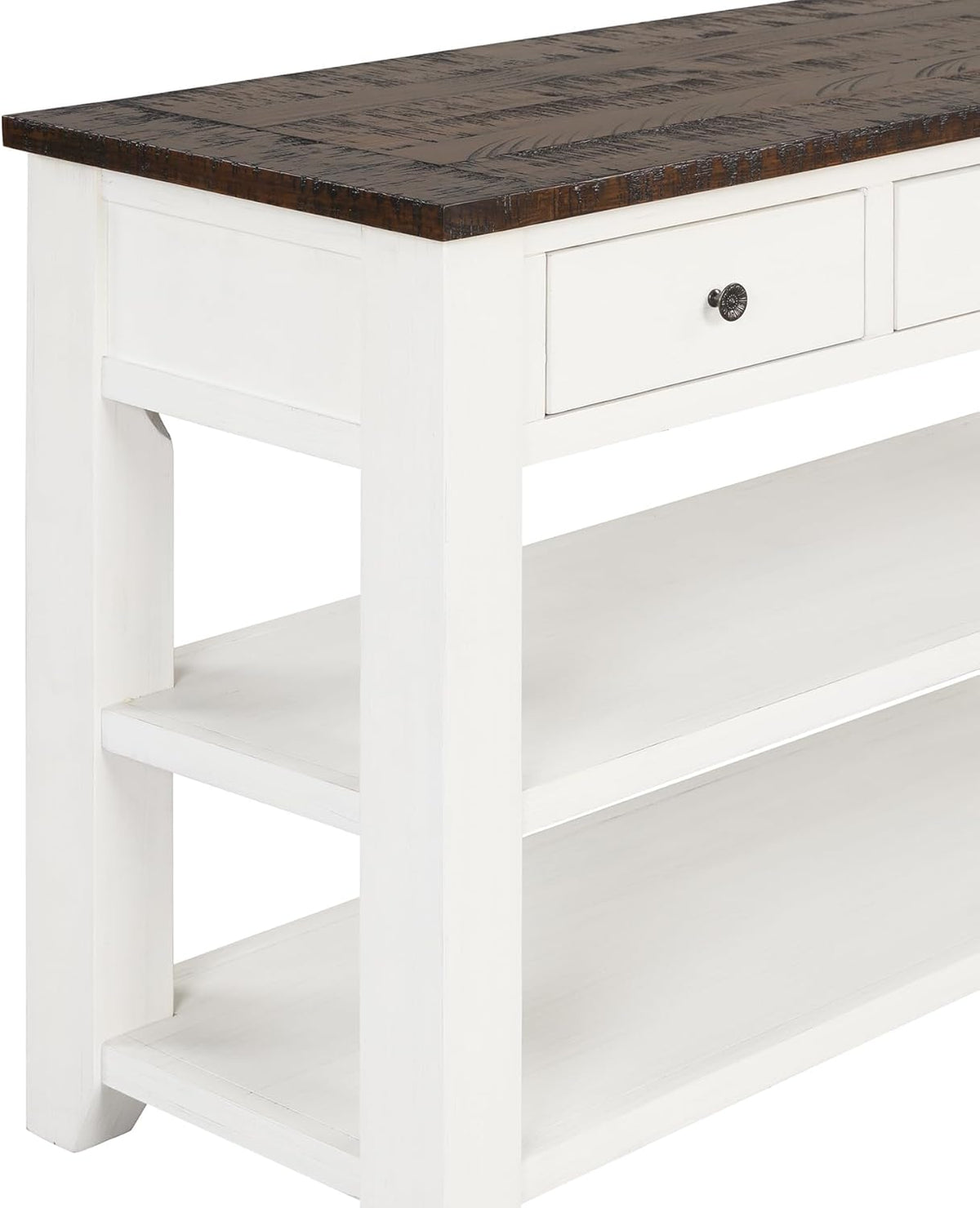 Farmhouse Wood Entryway Console Table 48-Inch Modern Sofa Entry Table with Drawers and Storage