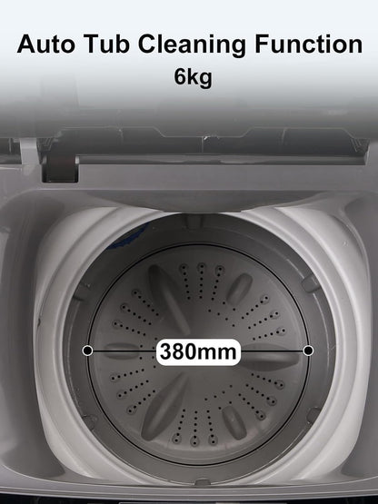 17.7 lbs Full Automatic Washing Machine with LED Display Compact Drain Dump, 10 Wash Programs and 8
