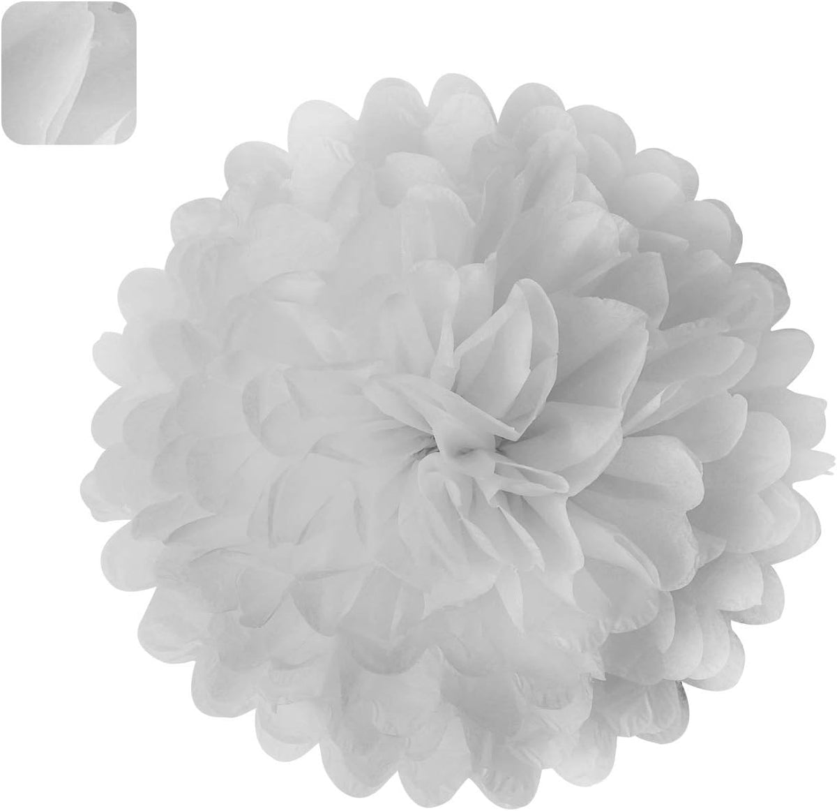 MISU 10" White Tissue Pom Poms DIY Tissue Paper Flowers for Birthday Wedding Baby Shower Tea Party
