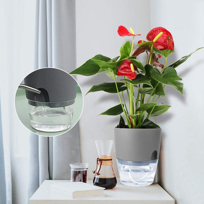 Vanavazon 6 Inch Self Watering Planter Pots for Indoor Plants, 3 Pack African Violet Pots with Wick