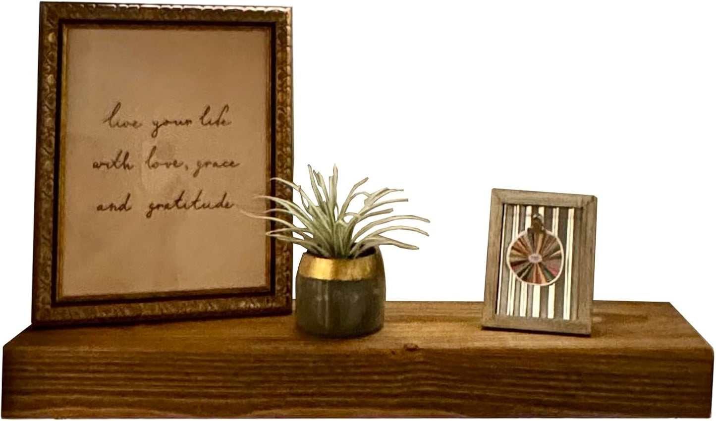 joelsantiques - 18 Inch Wooden Floating Shelves for Wall - 18x8x2 in - Made of Natural Wood - Heavy