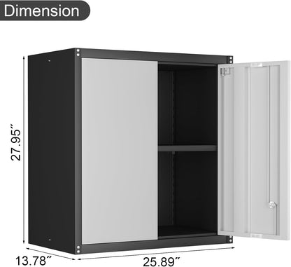 Metal Wall Cabinet,Locking Cabinet with Shelves,Wall Mounted Storage Cabinet1 for