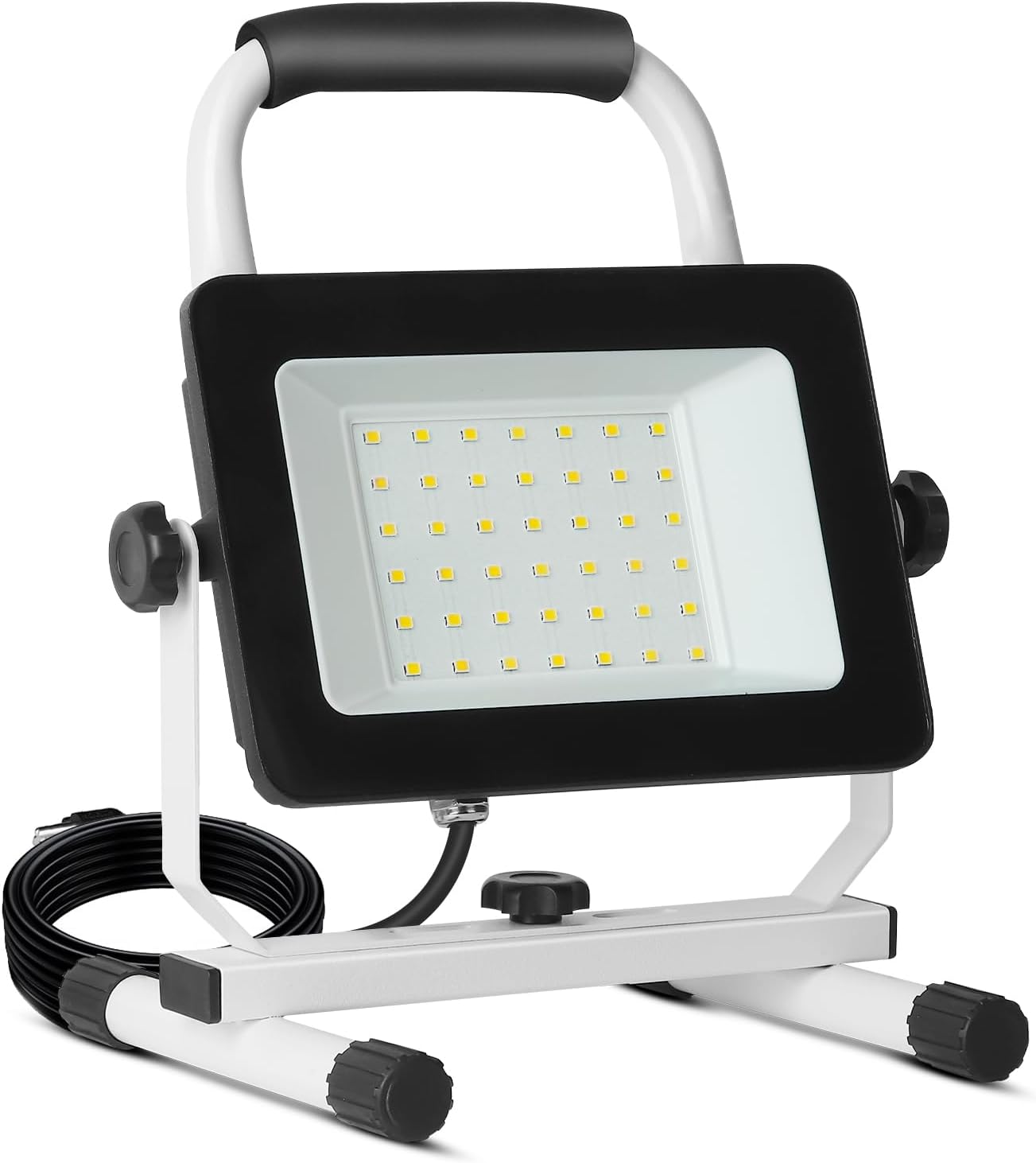 UFOND 4000 Lumen LED Work Light with Stand,40W Waterproof Portable Flood Lights, Worklight