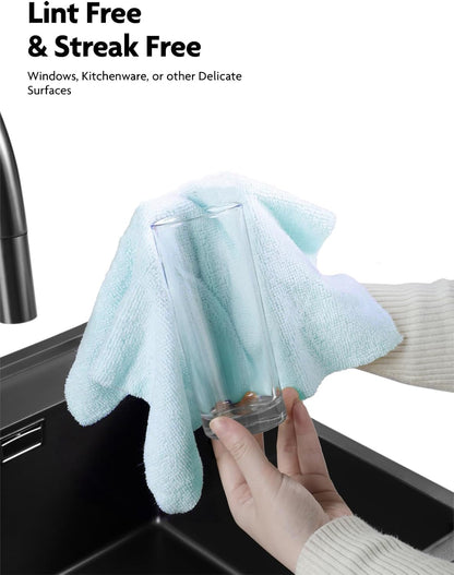 Fantasticlean Microfiber Cleaning Cloth Roll -75 Pack, Tear Away Microfiber Towels, 12" x 12"