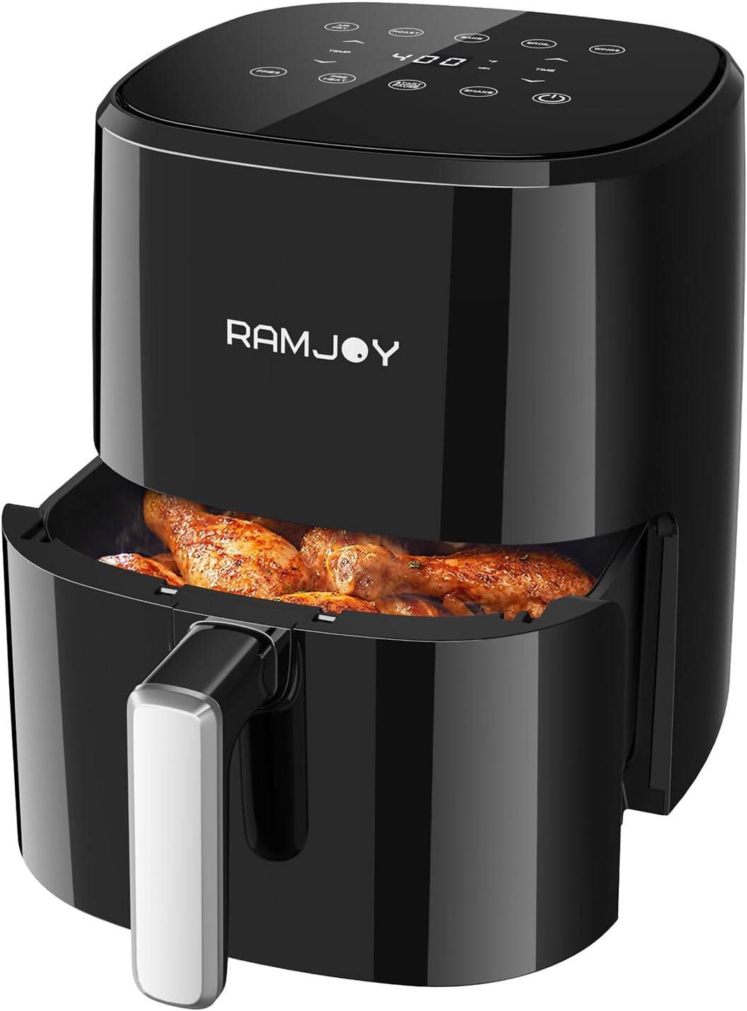 Air Fryer 3.8 Quarts for 1-2 people, 8-in-1 Functions, Air Fry, Roast, Bake, Broil, Preheat, Shake