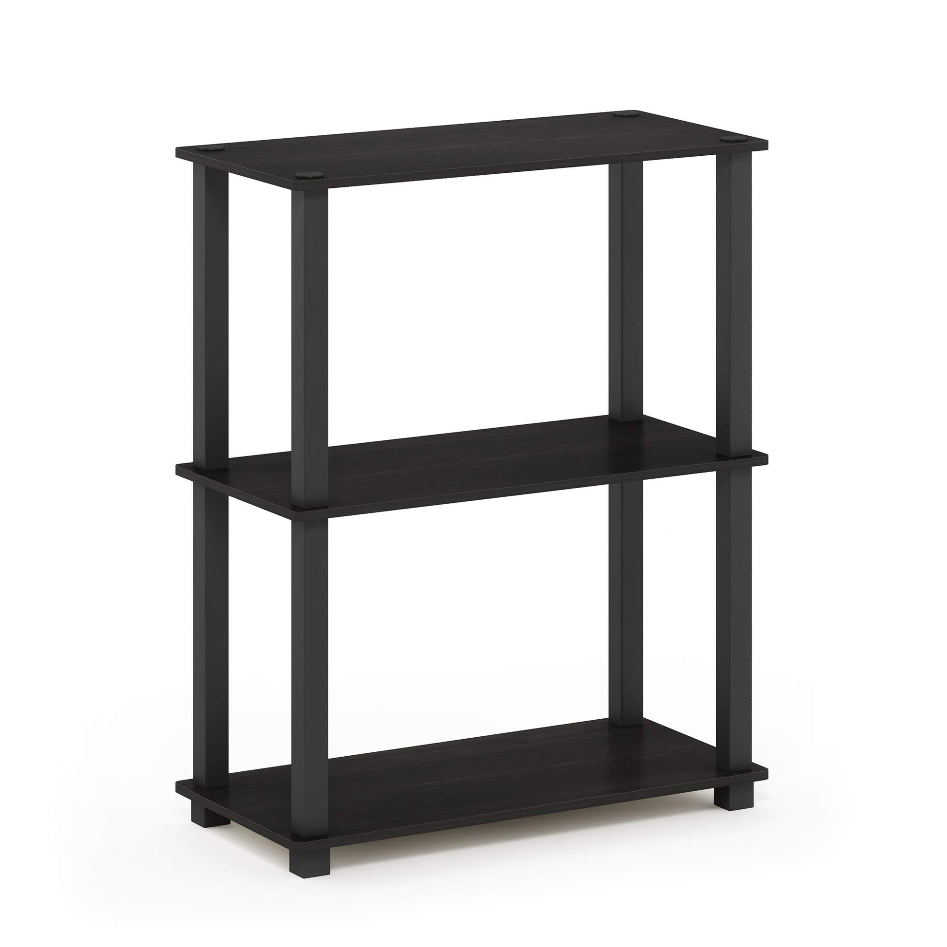 Furinno TURN-S-TUBE Storage Shelves, 3-Tier Book Shelf, Corner Shelf, Toolless Open Shelves, for