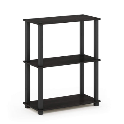 Furinno TURN-S-TUBE Storage Shelves, 3-Tier Book Shelf, Corner Shelf, Toolless Open Shelves, for