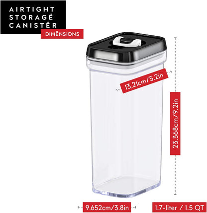 DWËLLZA KITCHEN Airtight Food Storage Containers with Lids – 4 Piece Set Air Tight Kitchen Storage