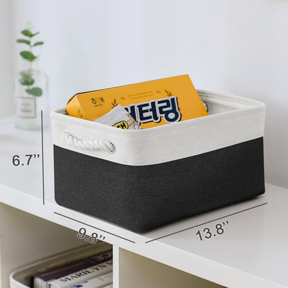 TheWarmHome Storage Bins for Shelves - 1 Pack 13.8x9.7x6.7 inch Storage Basket for Organizing for