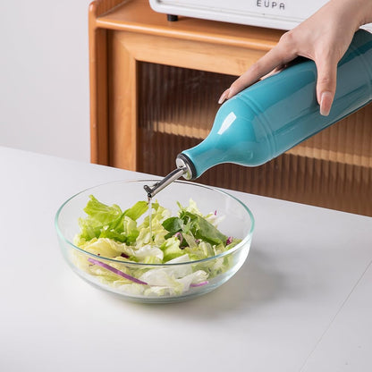 Sweejar Large Ceramic Olive Oil Dispenser Bottle, Opaque Oil Cruet Protects Oil to Reduce