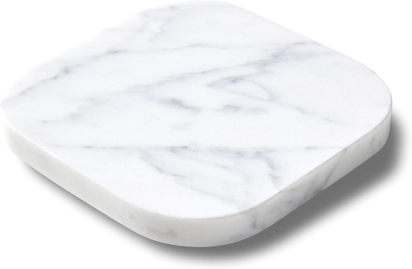 𝐋𝐮𝐱𝐮𝐫𝐲 𝐈𝐭𝐚𝐥𝐢𝐚𝐧 100% Marble Tile Coasters – Set of 4 – Square Modern Bar Coasters for