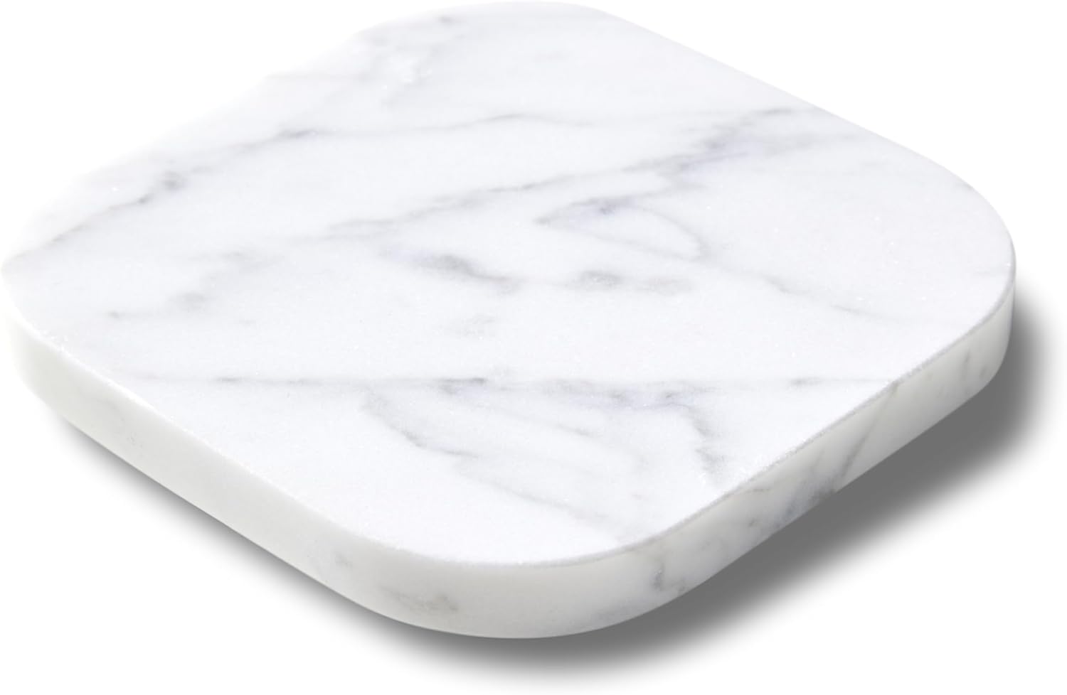 𝐋𝐮𝐱𝐮𝐫𝐲 𝐈𝐭𝐚𝐥𝐢𝐚𝐧 100% Marble Tile Coasters – Set of 4 – Square Modern Bar Coasters for