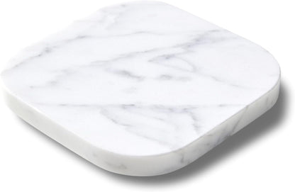 𝐋𝐮𝐱𝐮𝐫𝐲 𝐈𝐭𝐚𝐥𝐢𝐚𝐧 100% Marble Tile Coasters – Set of 4 – Square Modern Bar Coasters for