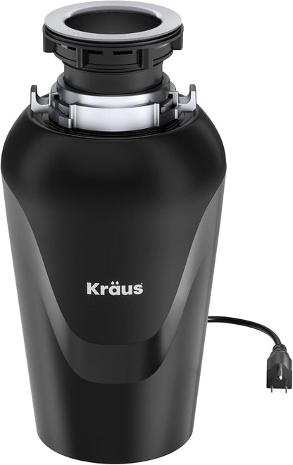 KRAUS WasteGuard 3/4 HP Ultra-Quiet Garbage Disposal with Quick Connect, Kitchen Sink Drain Cover
