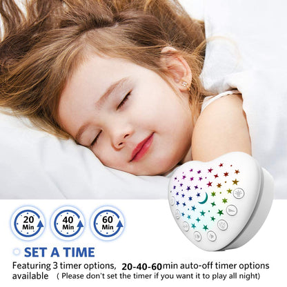 BEREST A13 White Noise Machine & Baby Sleep Soother with 15 Soothing Sounds & Projector Star Night