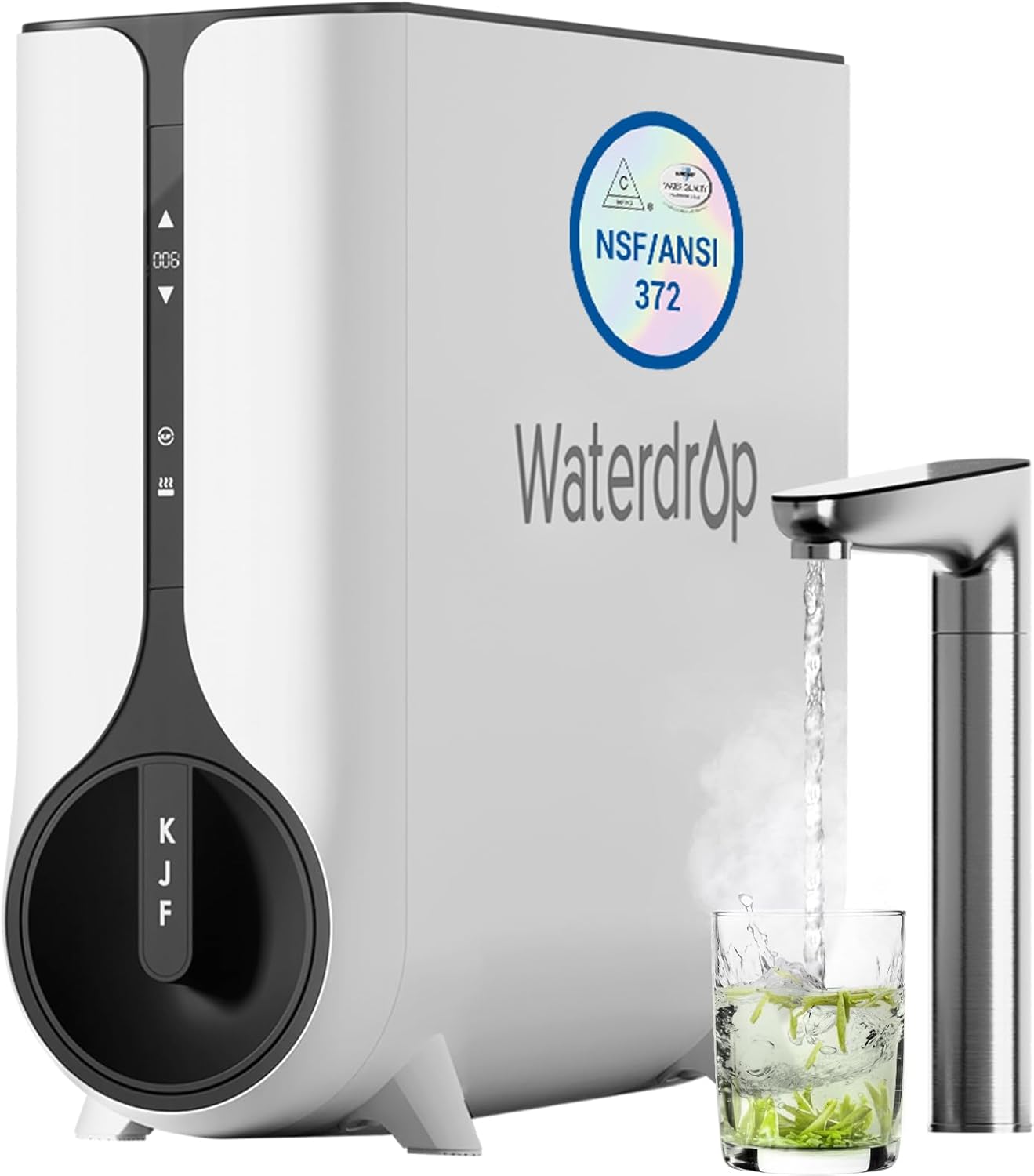 Waterdrop Reverse Osmosis System, Instant Hot Water Dispenser, 600 GPD, Reduce PFAS, Tankless, 2:1