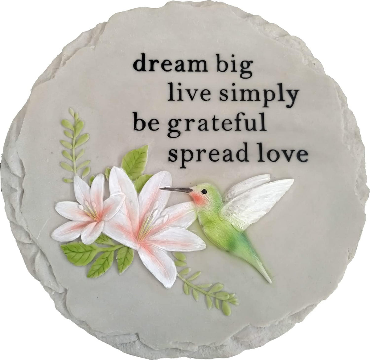 Spoontiques - Hummingbird Stepping Stone - Decorative Garden Stone for Yard, Patio, Garden or