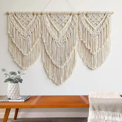 large macrame wall hanging - Boho Tapestry Macrame Wall Decor Art- Chic Bohemian Handmade Woven