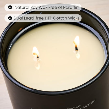 M&SENSE Natural Soy Candle| Oud Wood | 16.6 oz, 95H Burn | Minimalist Scented Candle for