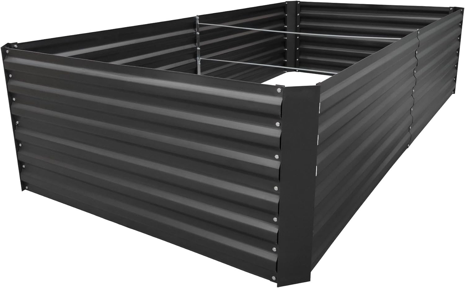 8x4x2FT Metal Raised Garden Bed Kit, Galvanized Outdoor Garden Bed Planter Box for Vegetables