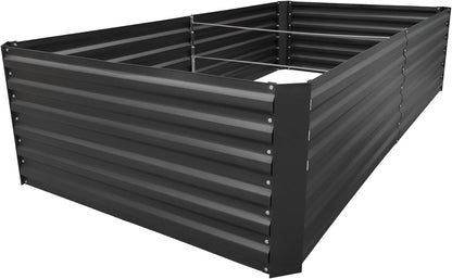 8x4x2FT Metal Raised Garden Bed Kit, Galvanized Outdoor Garden Bed Planter Box for Vegetables