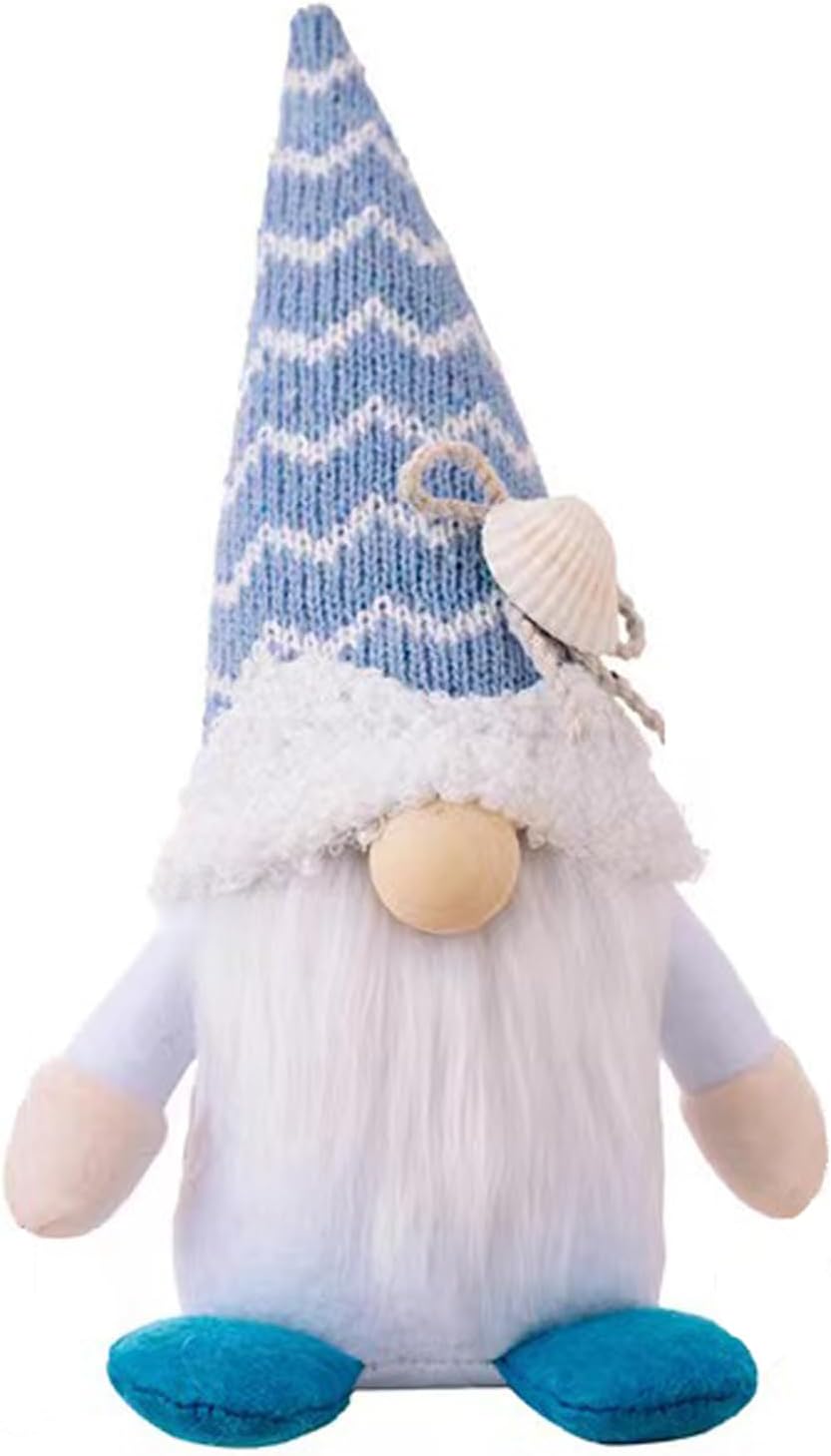 Summer Gnomes Decorations, Beach Gnome Plush Decor for Home Ocean Day Gnomes Tiered Tray Decor