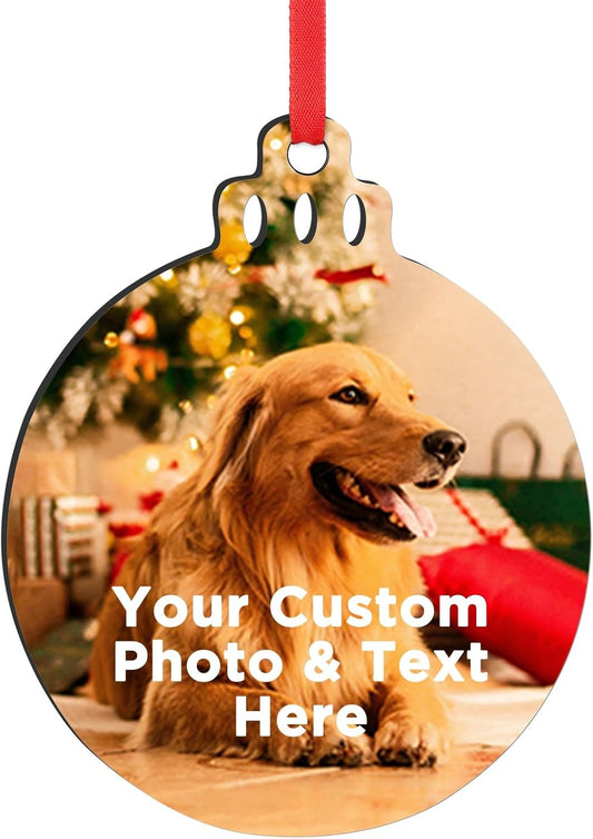 Personalized Christmas Ornaments 2025 Customized with Photo Text Ornament Keepsake Pet First
