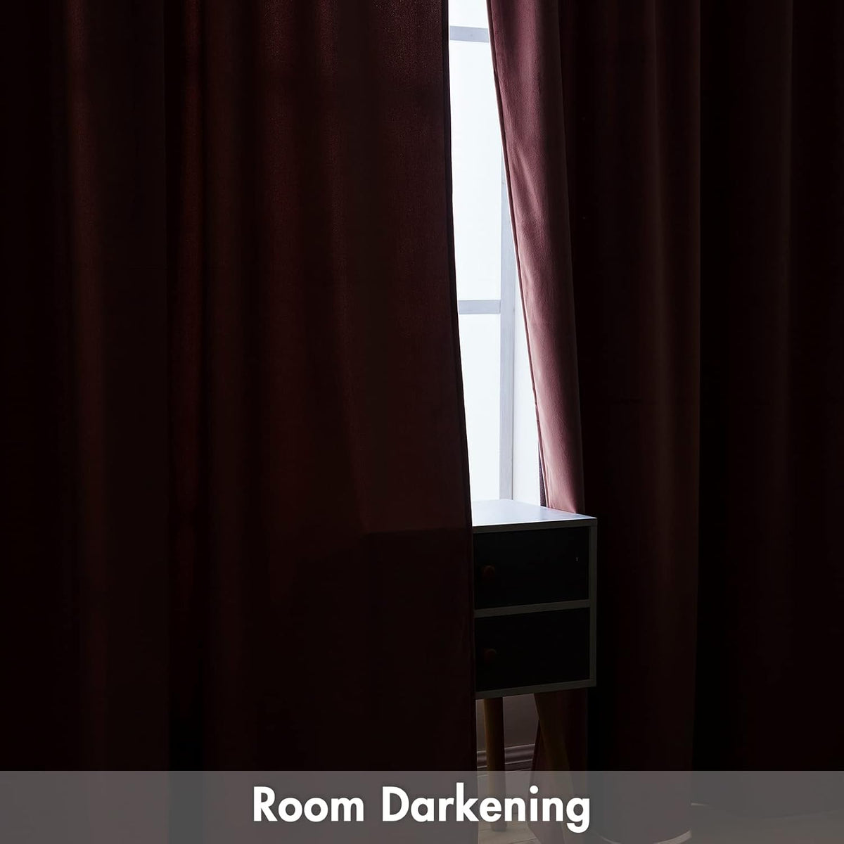 MIULEE Dusty Rose Pink Velvet Curtains Thermal Insulated Blackout Curtain Drapes for Bedroom Living