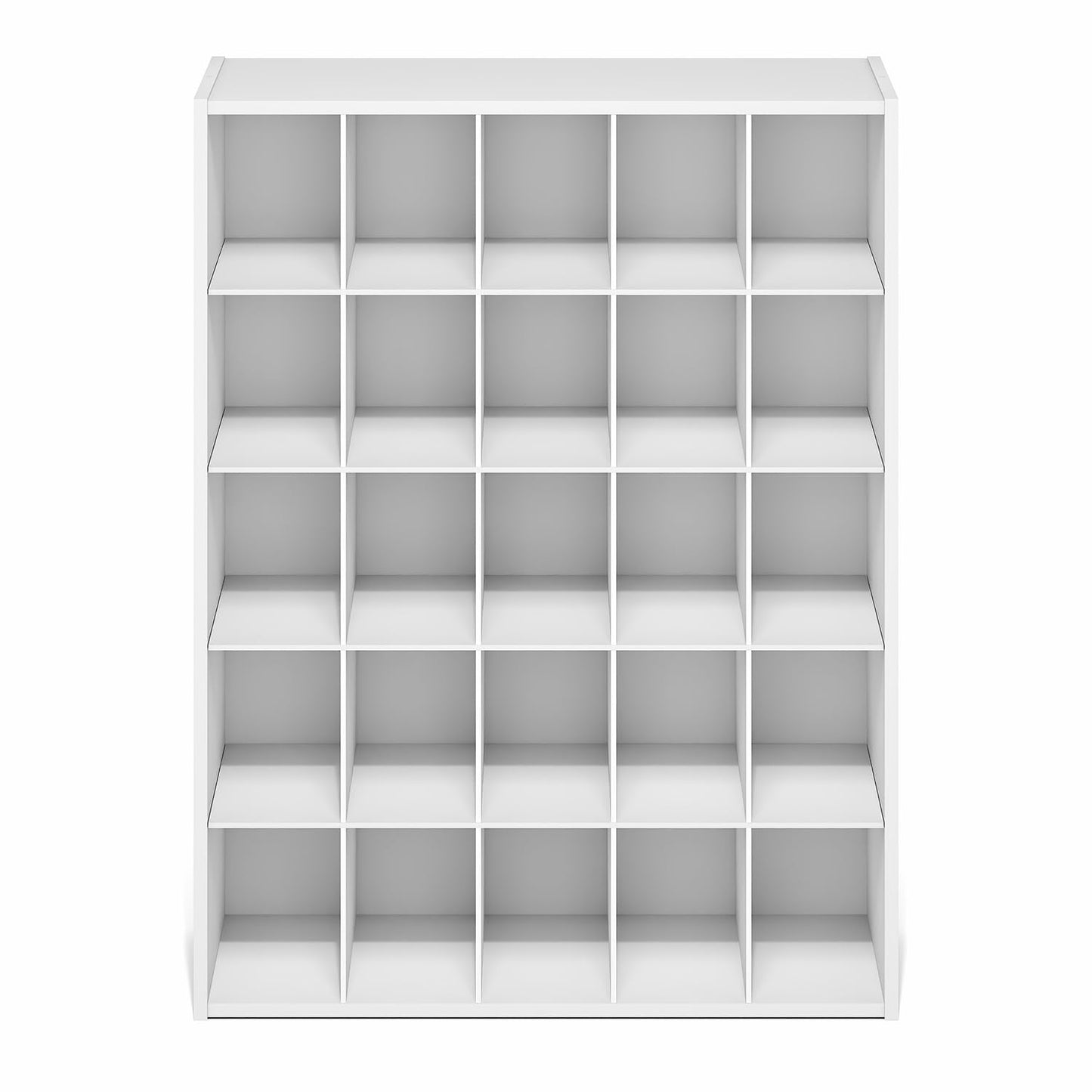 Furinno FANO 25-Cube Shoe Rack, Stackable Shoe Organizer, White