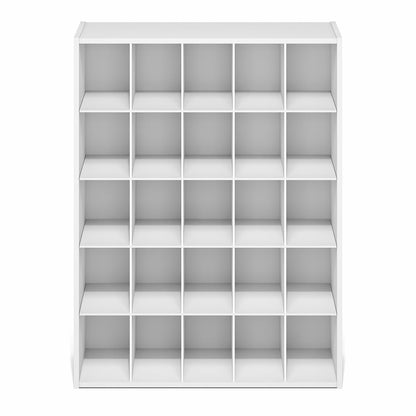 Furinno FANO 25-Cube Shoe Rack, Stackable Shoe Organizer, White