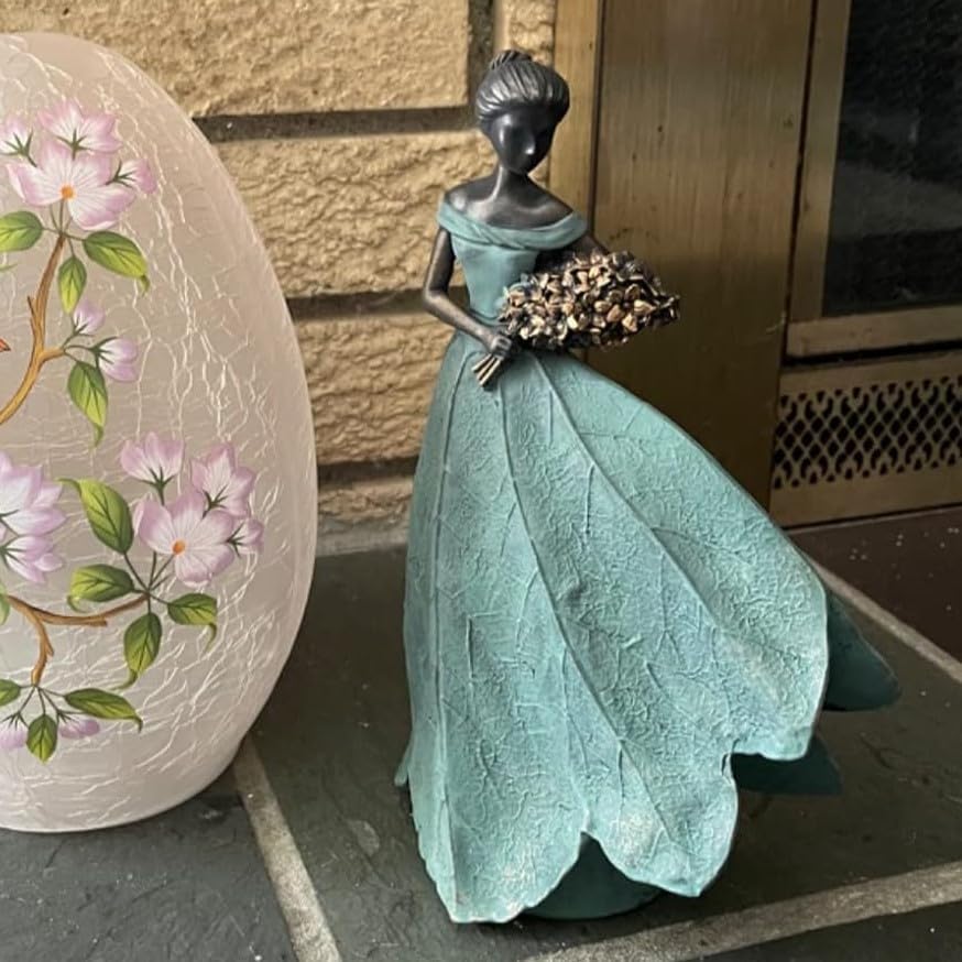 Guichifun Fairy Statue Collection Home Decoration - Leaf Angel Girls Resin Home Garden Patio Decor