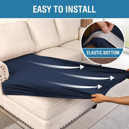 H.VERSAILTEX Velvet Stretch Individual Chaise Cover Sectional Couch Covers for L Shaped Sofa Both