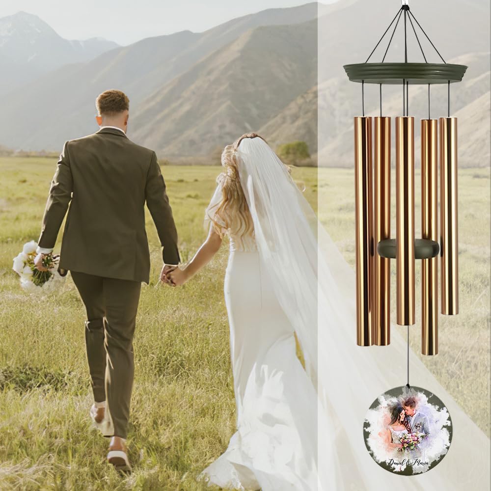 ASTARIN Personalized 20th 50th Anniversary Wind Chime, Happy Anniversary Wedding Valentine's Day