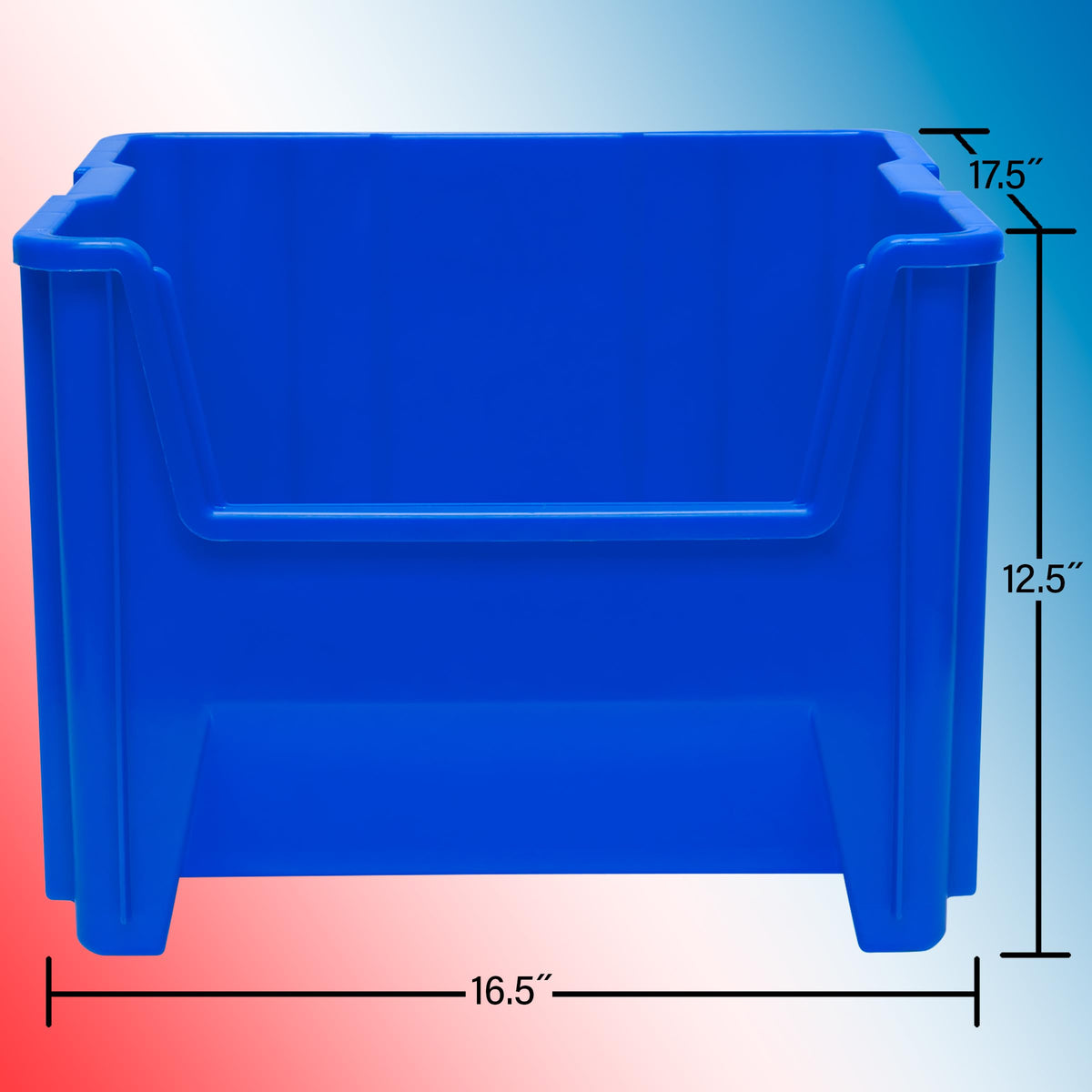 Akro-Mils 13018 Stak-N-Store Stackable Storage Bins, Heavy Duty Garage Storage Containers, Open
