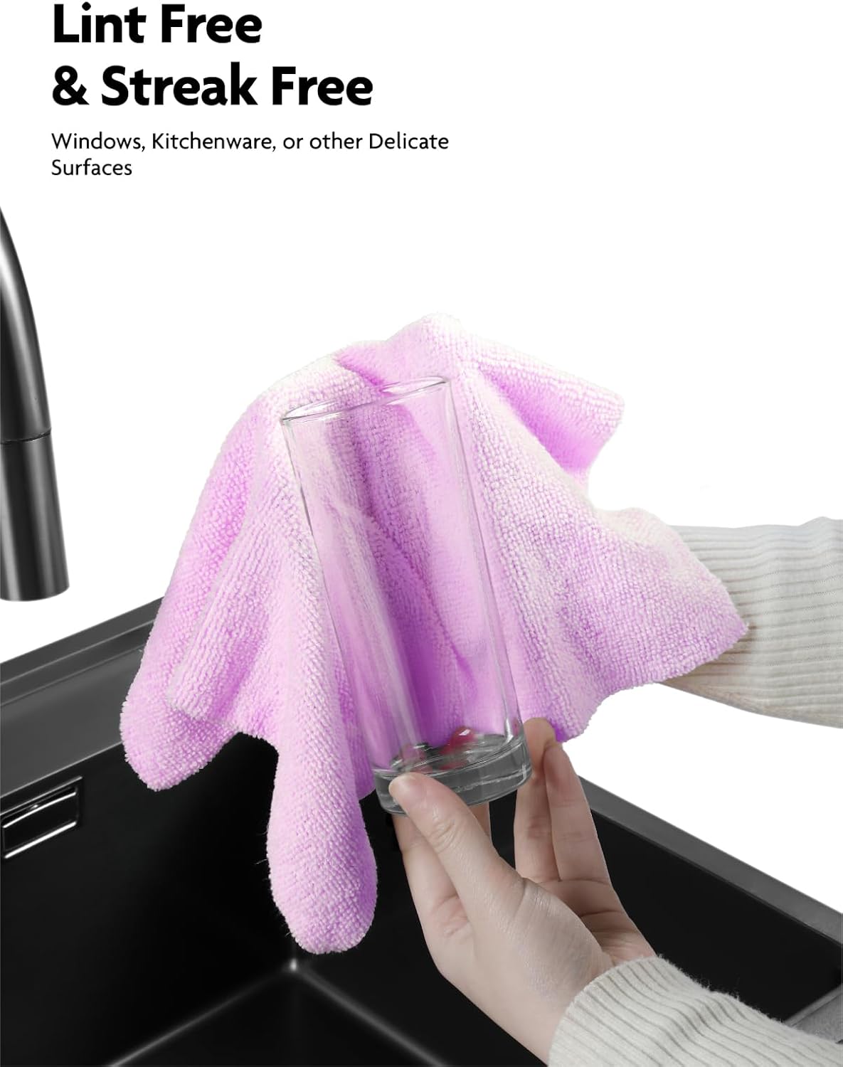 Fantasticlean Microfiber Cleaning Cloth Roll -75 Pack, Tear Away Microfiber Towels, 12" x 12"